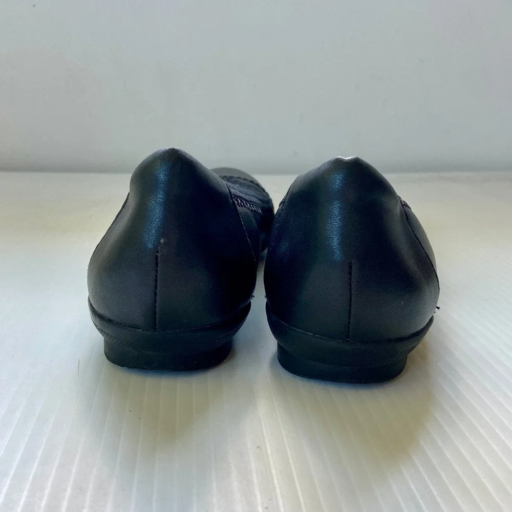 Clarks Sara Bay Ballet Flats Black Leather Womens 9M
